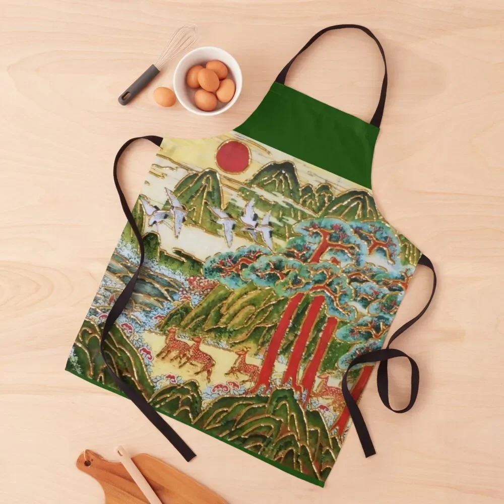 

the ten traditional Symbols of Longevity() Apron Christmas gift waiter Barber Kitchen Supplies Idea Goods Apron