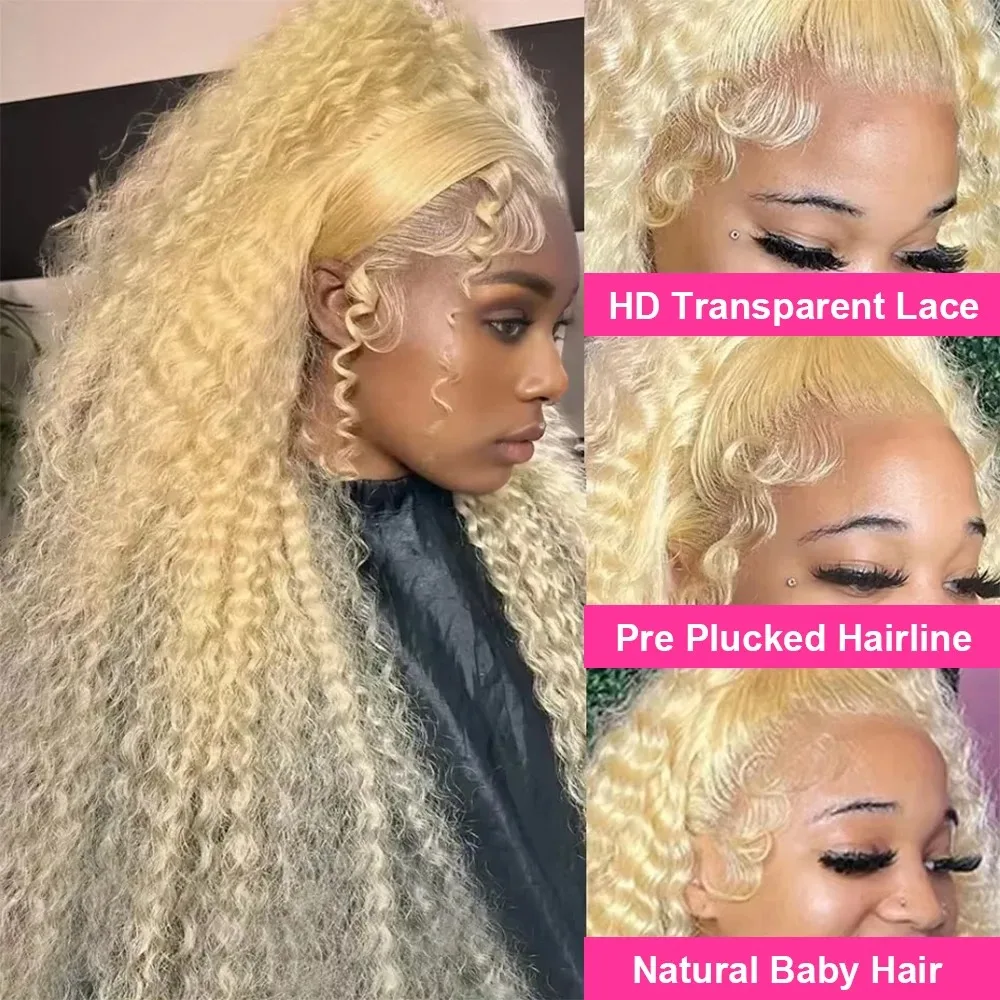 28 بوصة موجة عميقة الباروكات 613 العسل شقراء اللون 13x4 الدانتيل أمامي مجعد موجة الباروكات للنساء