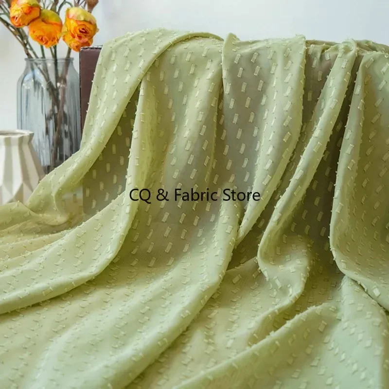 Lightweight Geometric Jacquard Chiffon Fabric for DIY Clothing and Dressmaking in Trendy Designs and Patterns