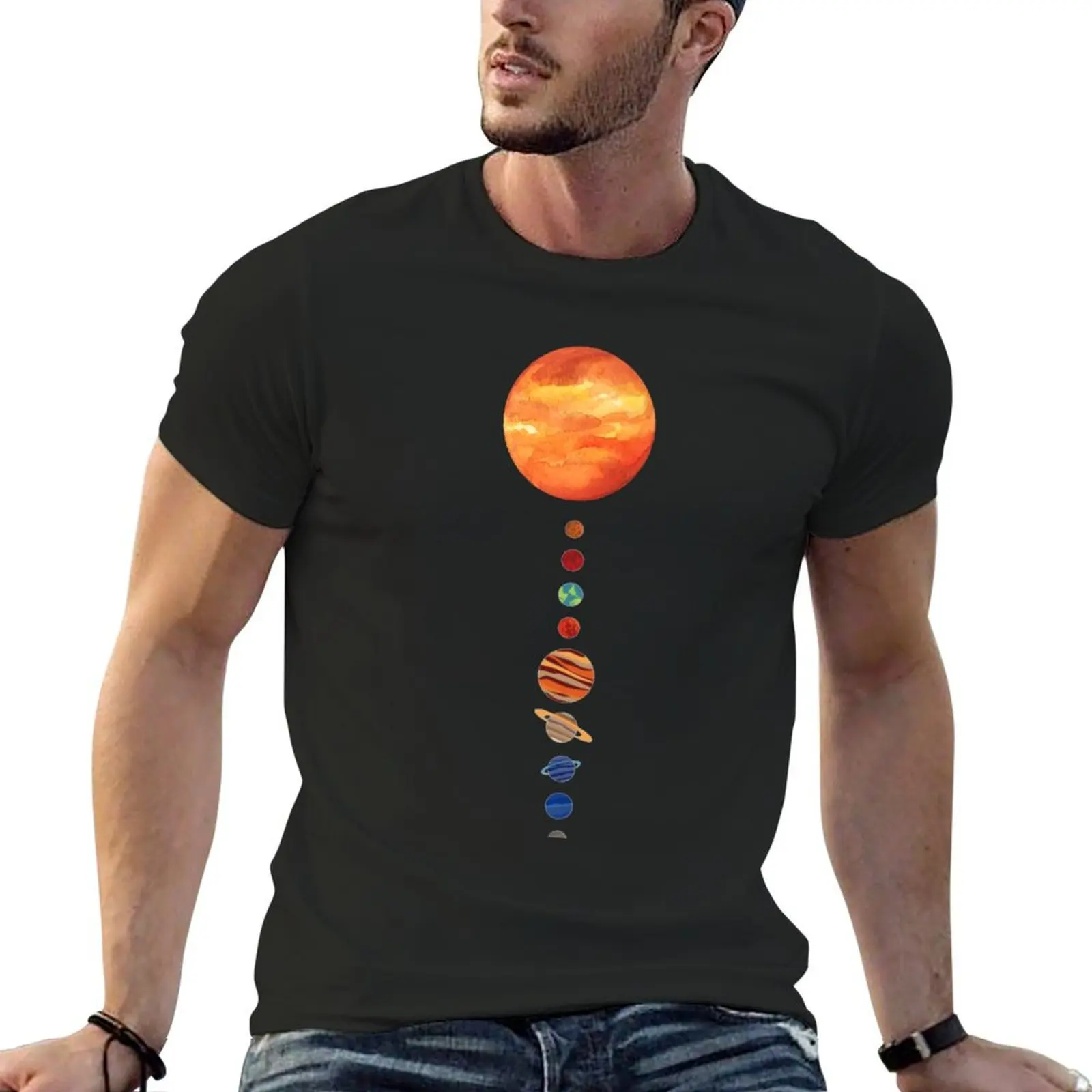 

Planet Of Solar System T-Shirt graphics anime figures oversizeds t shirts for men cotton