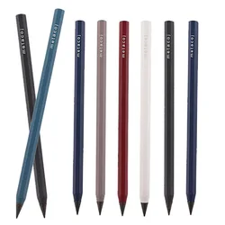 6 Colors Metal Eternal Pencil  HB Replaceable Pen Tips School Office Art Sketching Painting Writing Stationery Supplies