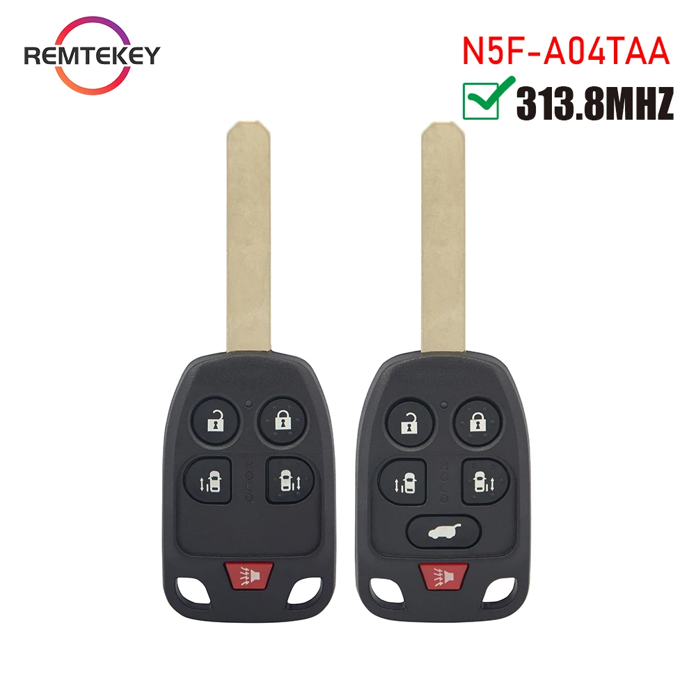 

REMTEKEY Remote Car Key Fob N5F-A04TAA 313.8Mhz ID46 Chip for 2011 2012 2013 Honda Odyssey PN 35118-TK8-A20 Remote Control