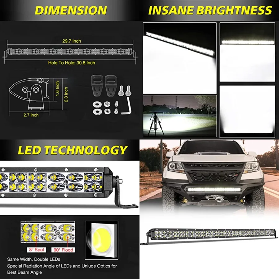 

Slim LED, 252W Super Slim Offroad Driving Spot Flood Combo Ultra Slim Grille Bumper for Trucks UTV SUV Toyota Chevy Ram Suu RZR