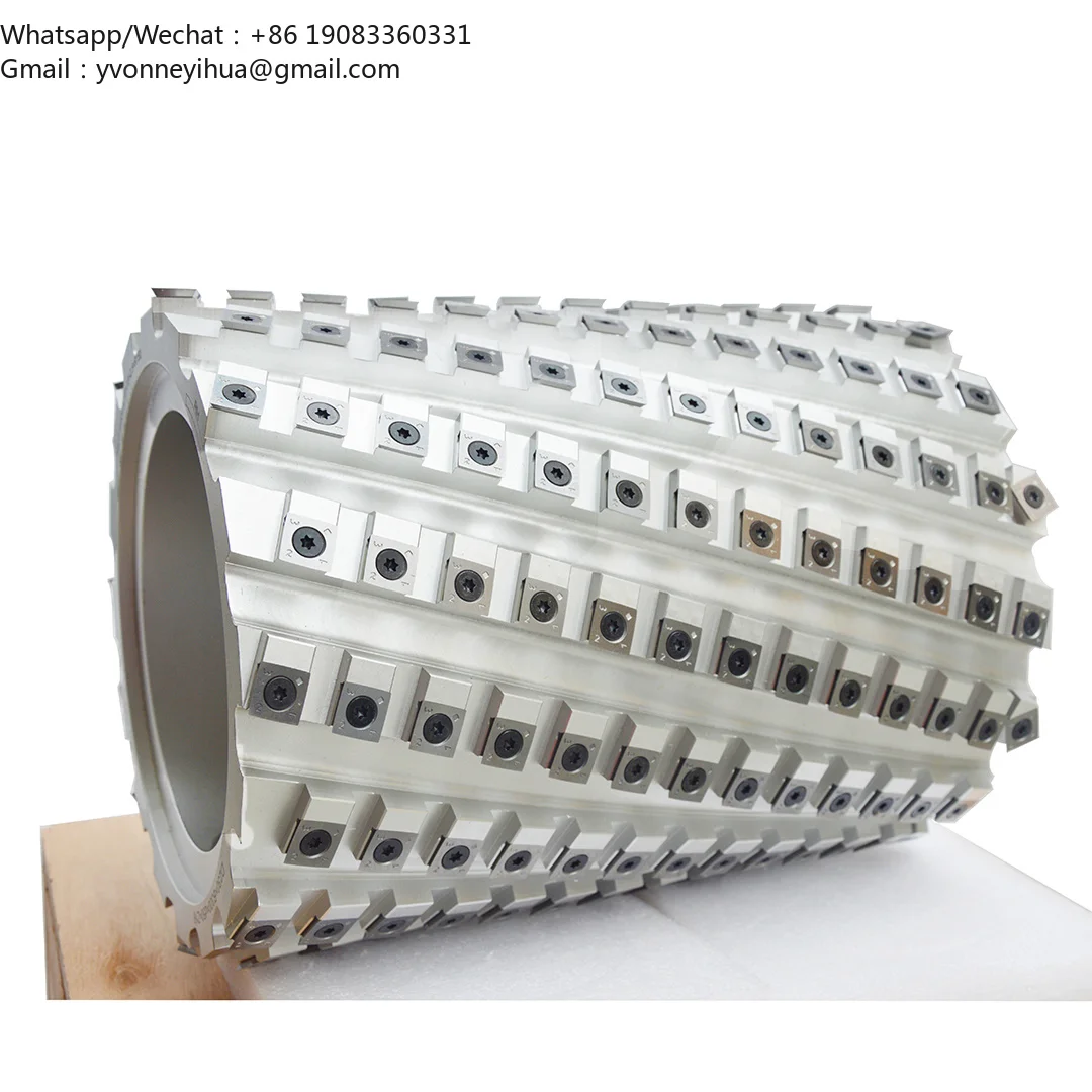 Big Diameter Light Cut Aluminum Steel Body Spiral Cutter Head Planer For Woodworking