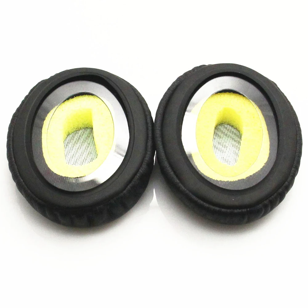 Almofadas de couro preto compatíveis com SoundTrue, Bose OE2, OE2I