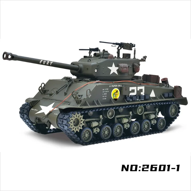 Military World War II Remote Control Tank Fighting Vehicle, American Sherman Heavy Battle Tank Model 2601