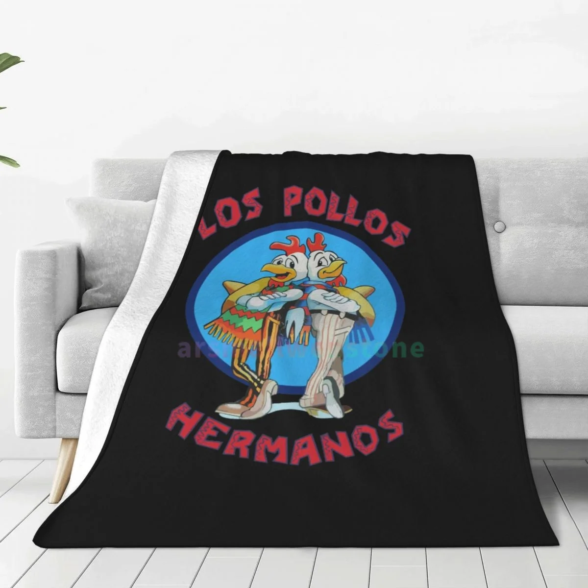 

LOS POLLOS Hermanos фланелевое флисовое одеяло с забавным принтом, мягкие, теплые, легкие, уютные, нечеткие одеяла с защитой от скатывания для дивана