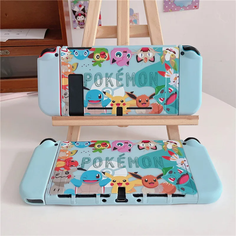 

Модный мягкий защитный чехол из ТПУ Pokemon для Nintendo Switch NS Oled Joy-Con, защита контроллера, задняя крышка корпуса