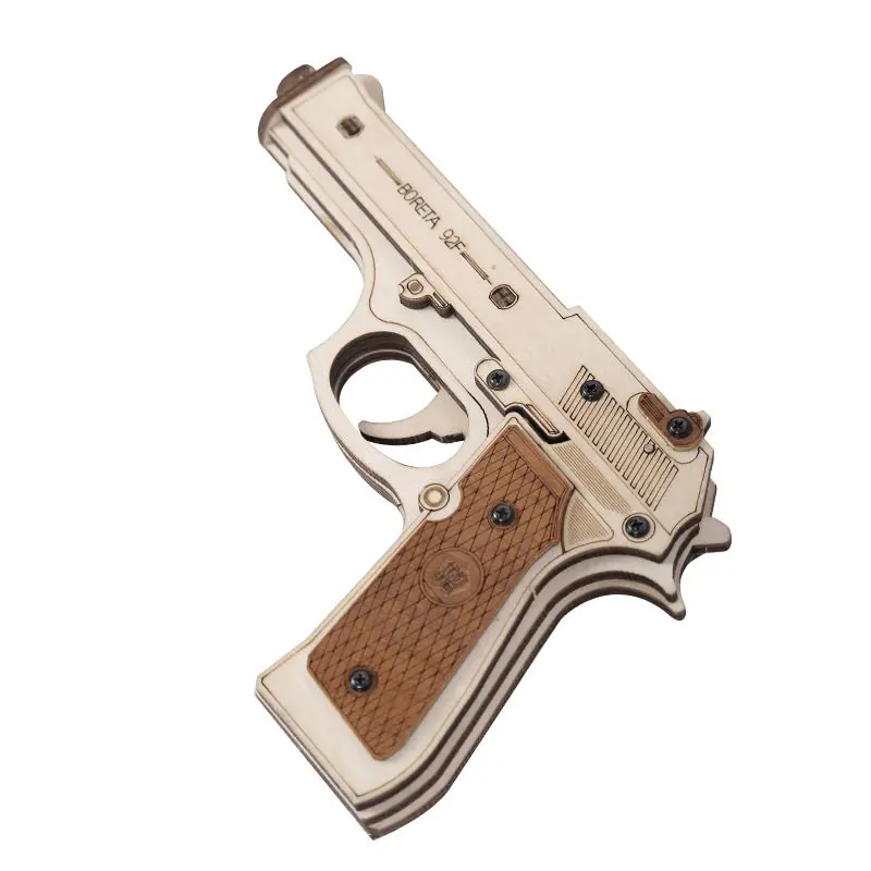 

Wooden assembly AK47 assembly model pistol 3d three-dimensional DIY puzzle creative gift ornament gift