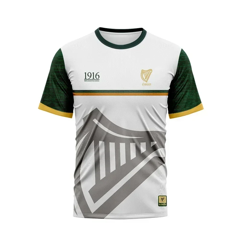 

GAA New 1916 Jersey Memorial Board Rugby Suit Men's Women's Short Sleeve T-Shirt Summer Outdoor Sports Fitness T-Shirts Tops