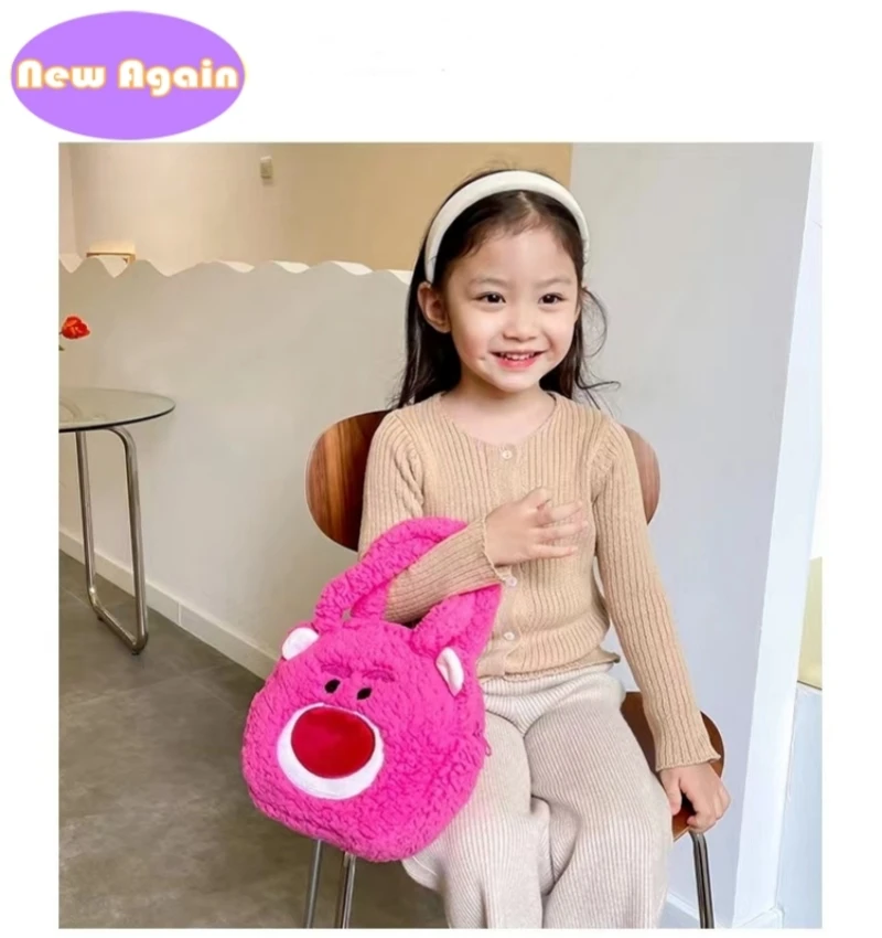 Cartoon plush hand bag Children‘s Autumn fur totes new girl\'s small satchel Lamb wool cute Toddlers handbags Kid Mini bags NA042