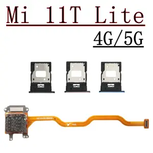 Bilashmart Xiaomi Mi 11 Lite 4G/5G SIM Card Tray Slot Holder Adapter Socket Reader Flex Cable Parts
