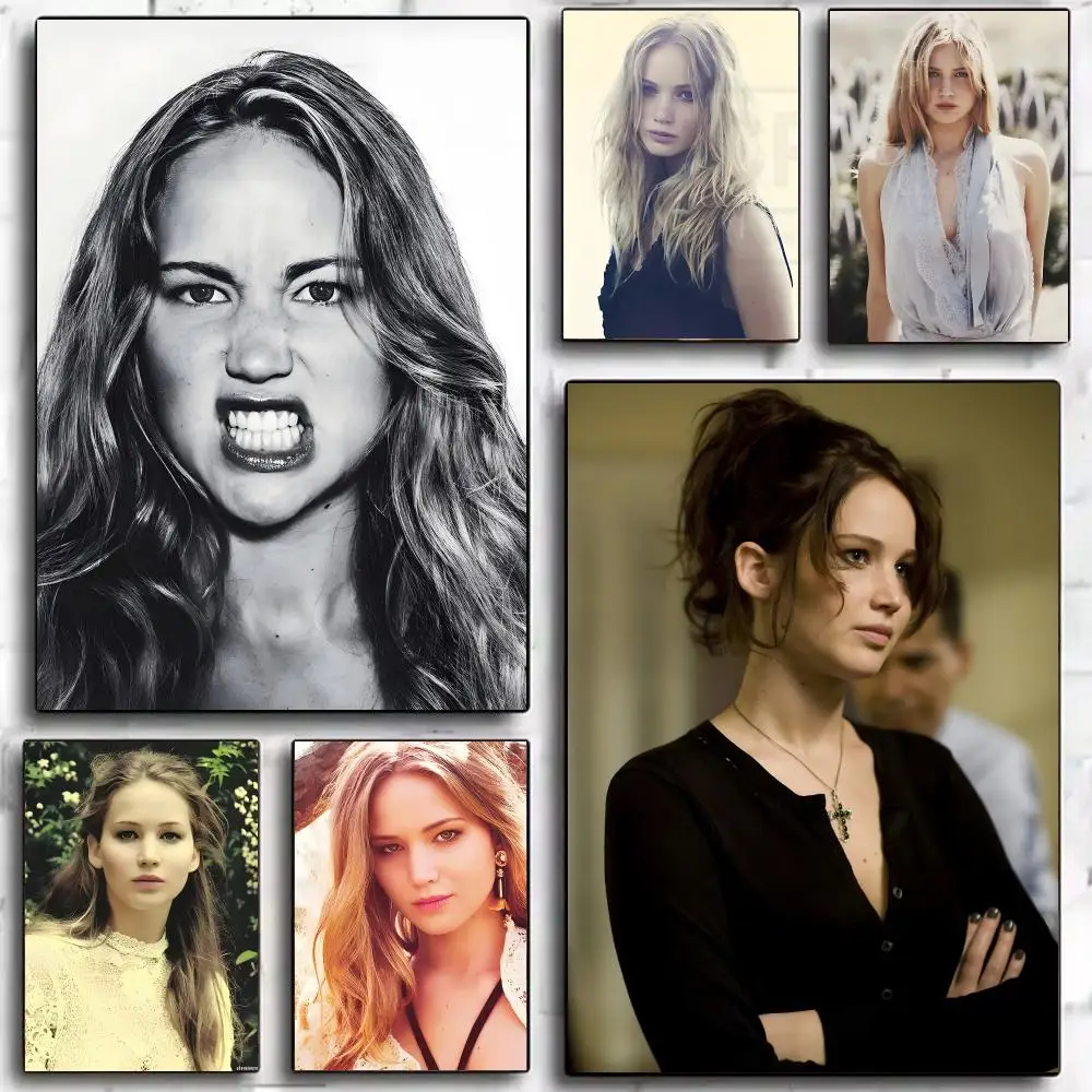 Actress J-jennifer Lawrence Poster Modern Wall Decor Collection for Home Design