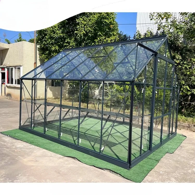 Reinforced Professional Fast Transport Weather Resistant Anti-rust Easy Assembly Glass Full Room Garden Greenhouse