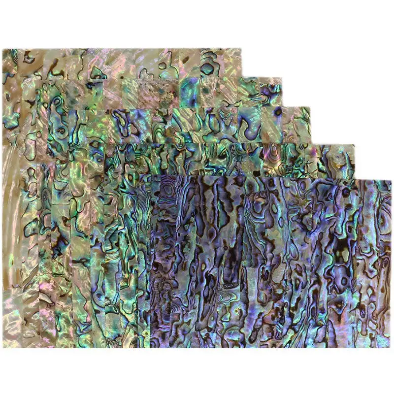 1Piece 240x140mm Natural Abalone Shell Mother of Pearl laminate Sheet DIY Home Decoration Material Crafts Carved Inlay