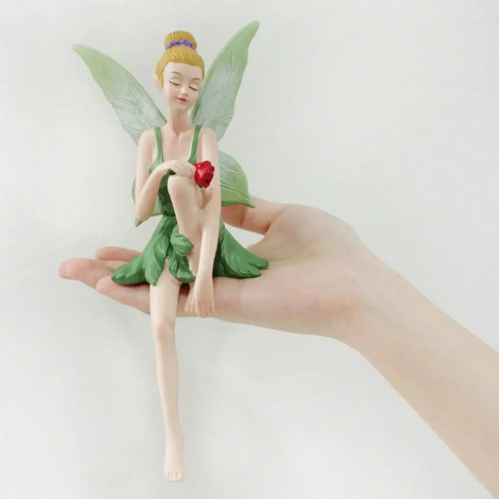 

Flower Fairy Ornament Exquisite Fairy Figurine Elegant Flower Fairy Figurine for Indoor Outdoor Garden Decor for Bonsai