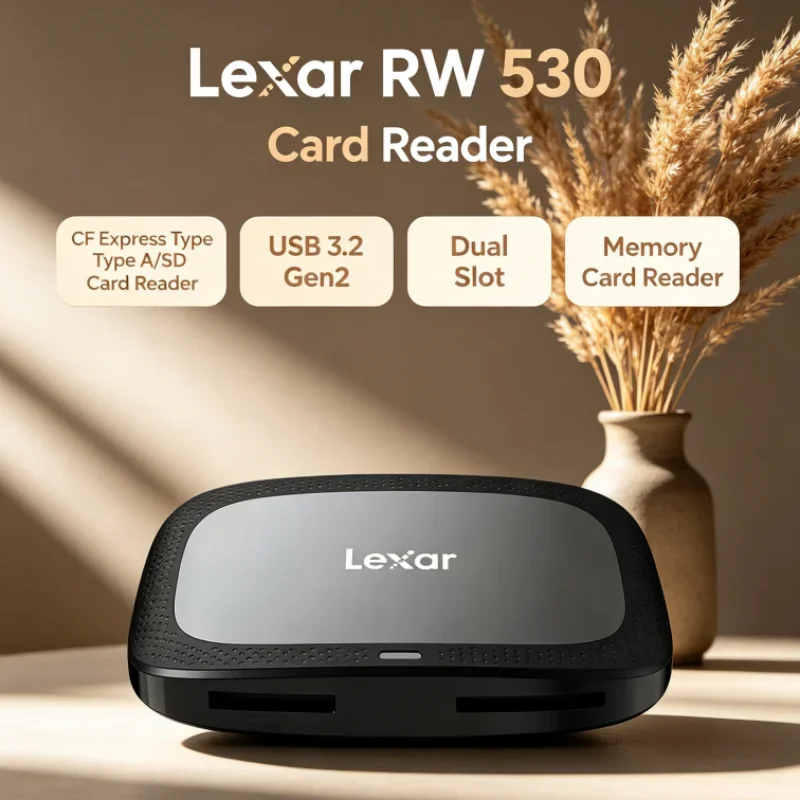 Lexar CFexpress Type A / SD Memory Card Reader Dual Slot SD Card Reader RW530 CFA Max 900MB/s USB 3.2 Gen2