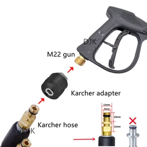 High pressure washer for hose connector, m22 for Karcher K2, K3, K4, K5, K6, K7, car cleaning adapter, nozzle converter 8 Main sales adapter high pressure hose - №2