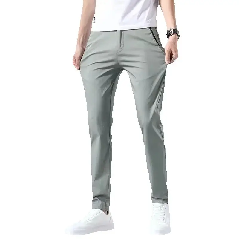 2025 printemps automne mince mince hommes pantalons décontractés classique affaires coton Stretch Golf pantalon mode coréenne mâle vêtements pantalons