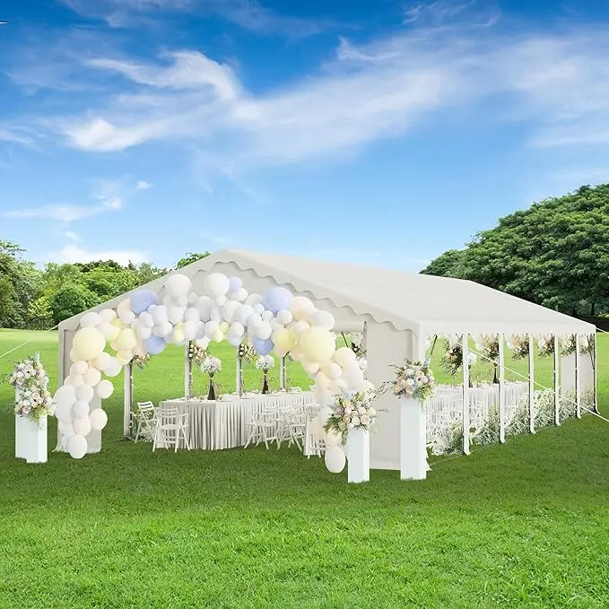 #5*10m 6*12m PVC High Quality Wedding Banquet Event Metal Waterproof Stable White Wedding Party Tent