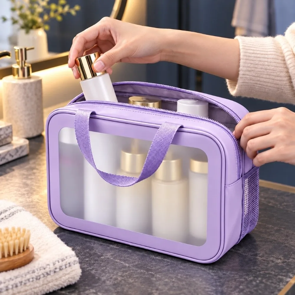 Portable Wet-Dry Separation Travel Wash Bag Large Capacity Waterproof Makeup Bag Double-Layer Cosmetic Storage Bag
