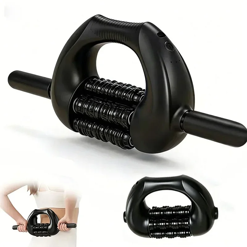 2 IN 1 Rolling Percussive Massager Whole Body Fatigue Relief Deep Tissue and Muscle Recovery Rechargeable Powerful 5-Speed Spin