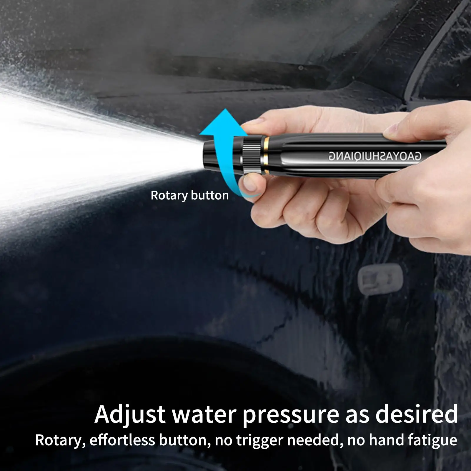 

High Pressure Hose Nozzle Adjustable Portable Powerful Sprayer High Pressure Water Nozzle Hose Attachment For Car Yard Pathway