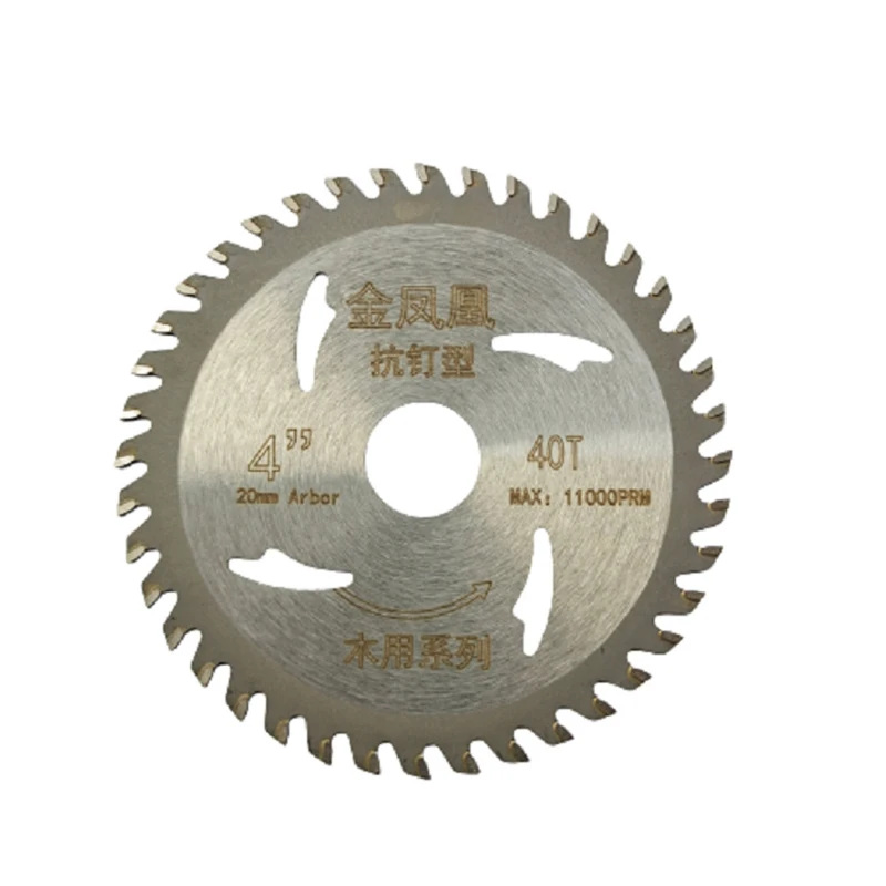 Hoja de sierra de aleación de acero de tungsteno, disco de corte Circular, herramienta de perforación giratoria para madera, plástico, aluminio y acero, 4 pulgadas, 30T, 40T