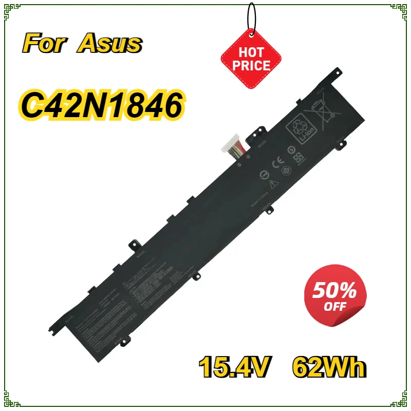 

C42N1846 Laptop Battery for Asus UX581 UX581GV for ZenBook Pro Duo UX581 UX581GV-H2002R 0B200-03490000 UX5000GVL UX5000G 62Wh