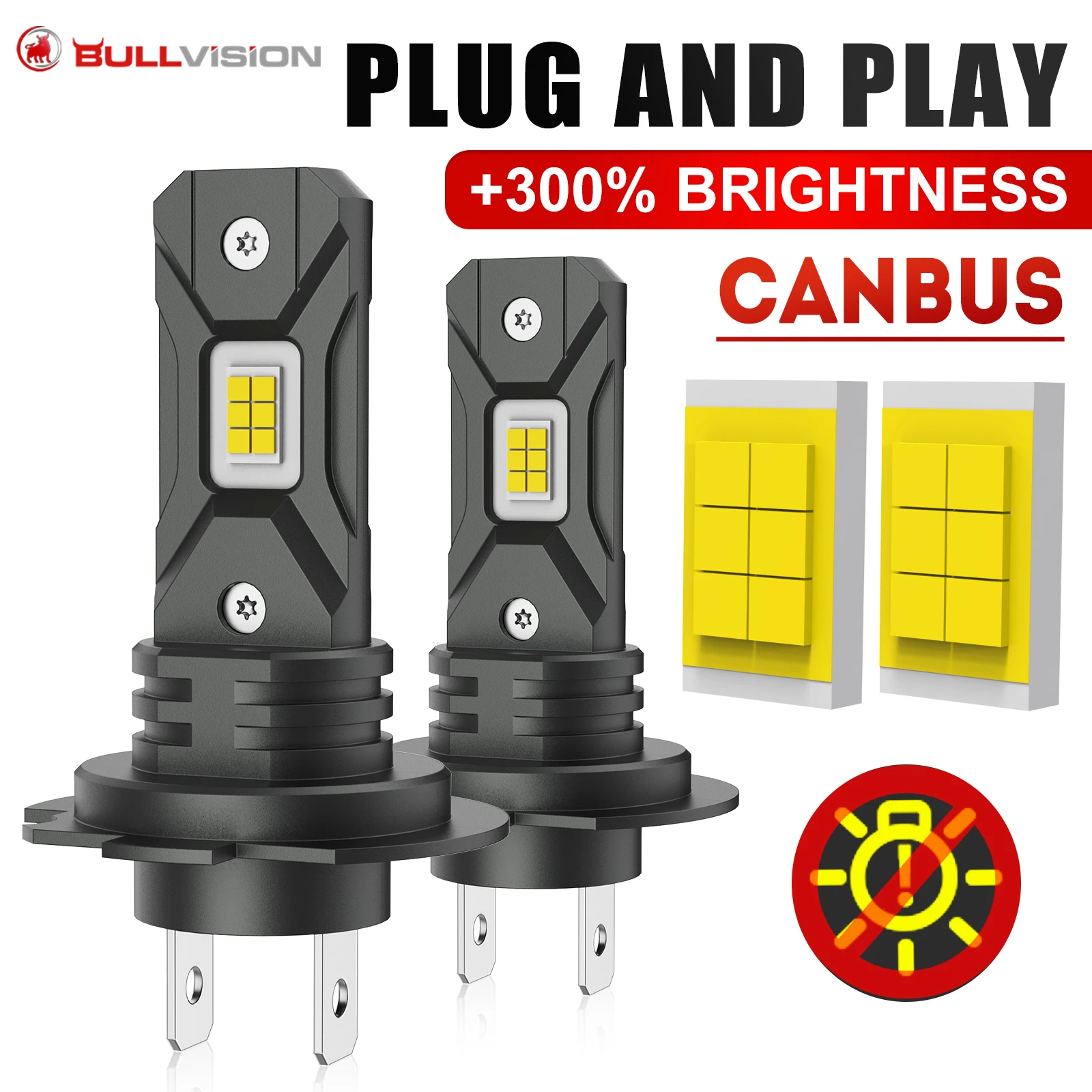 2PCS H7 Led Canbus Light 30000LM CPS 5570 1:1 Mini Size Auto Lamps 6000K Super Bright Wireless Turbo H7 Diode Bulb 12V Fog Light