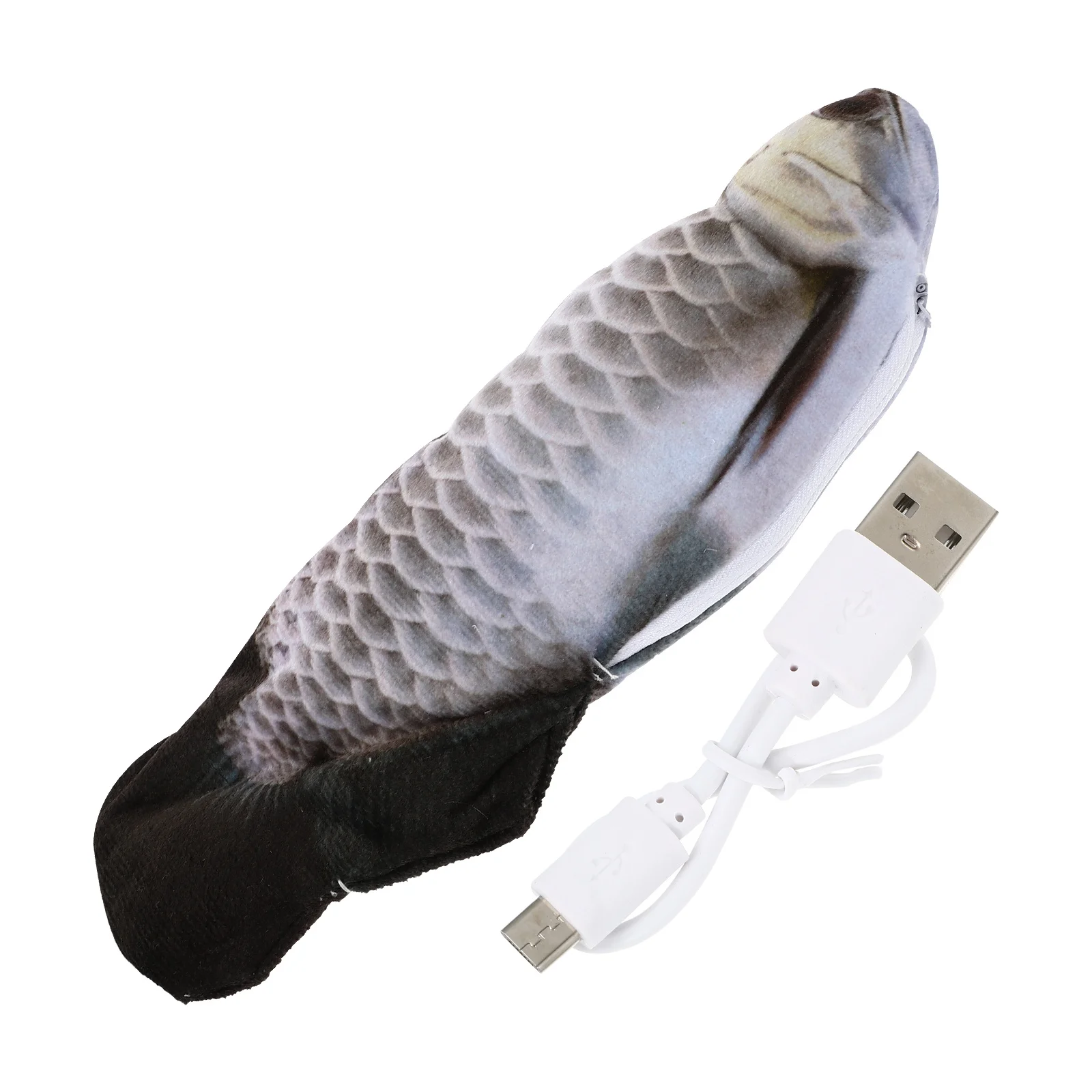 1Pcs Electric Cat Fish Realistic Simulation Flopping Wiggle Moving Interactive Plaything Stimulate Hunting Instinct USB Charging