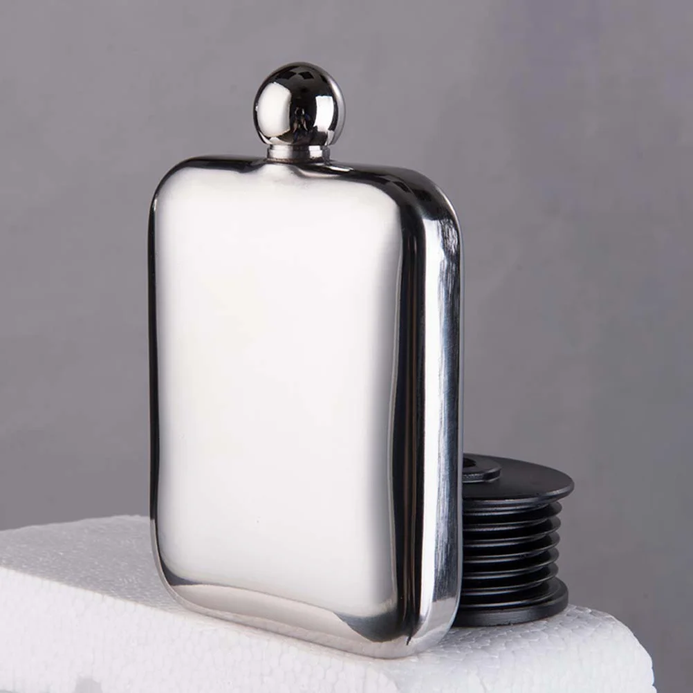 

1Pcs Stainless Steel Wine Hip Flask Portable 7oz Square Design Outdoor Alcohol Bottle Camping Travel Bar Accessories
