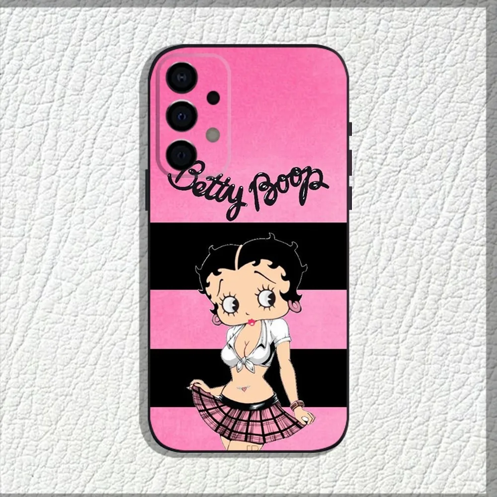 Cartoon-B-BettyS-S Phone Case For Samsung Galaxy A13,A21s,A22,A31,A32,A52,A53,A71,A80,A91 Soft Black Shell