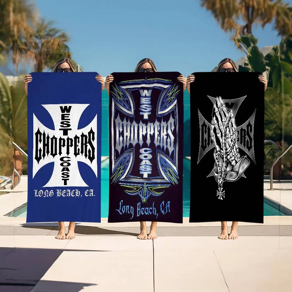 West C-Coast C-Choppers Big Microfiber Beach Towels Quick Dry Towel Sand Beach Towels Pool Towel for Travel Swim Pool Yoga