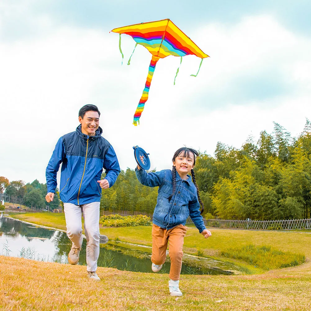 ชุดรอกพลาสติกสำหรับร้อยเชือกว่าว 1 ชุด ความยาว 200 เมตร พร้อมด้ามจับ อุปกรณ์สำหรับเล่นว่าวกลางแจ้ง ปลอดภัยสำหรับเด็ก ทนทาน อุปกรณ์เสริมสำหรับว่าว