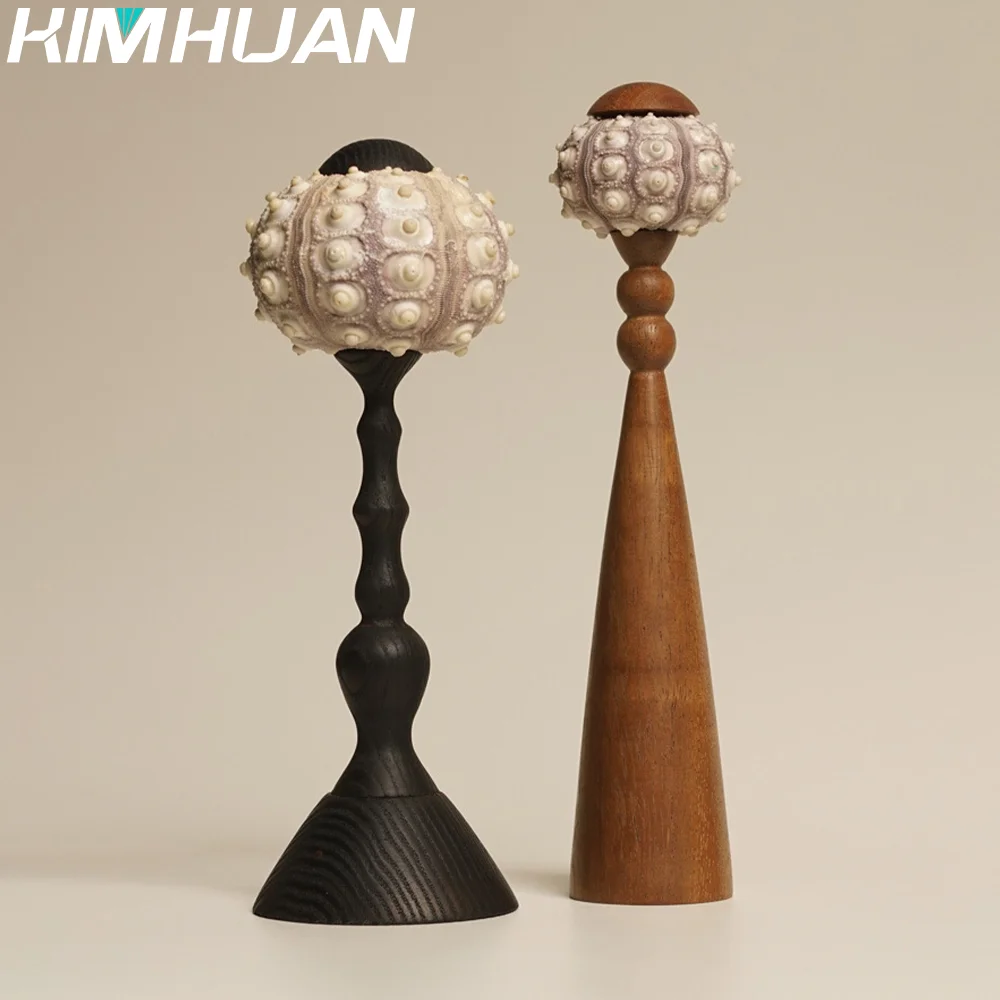 

French Vintage Log Sea Urchin Table Lamp LED Sea Urchin Shell Art Rechargeable Table Lamp Bedroom Ambient Lamps Home Decoration