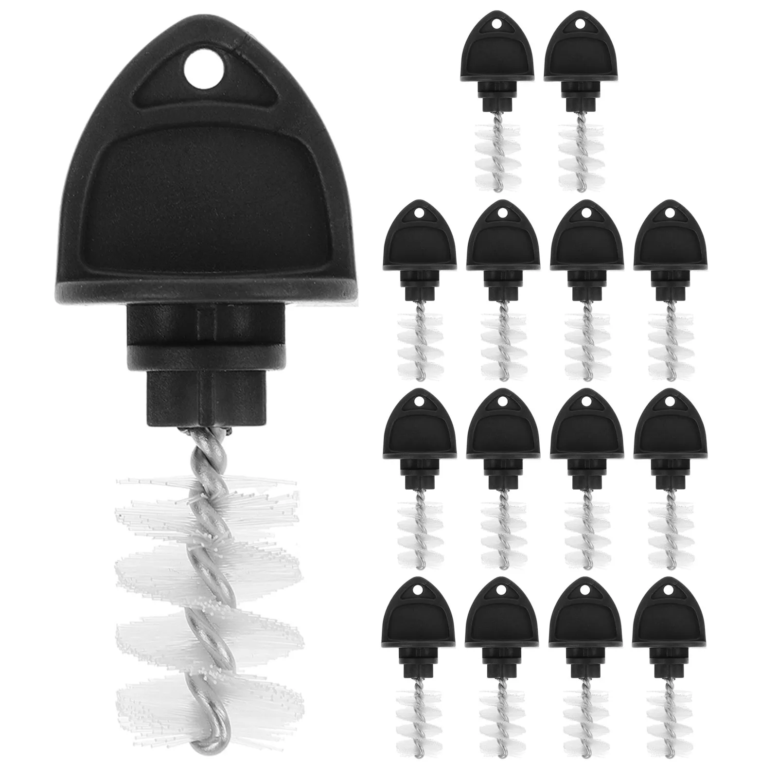 15Pcs Beer Faucet Tap Brush Non Slip Handle Draft Beer Line Cleaning Scrubber 2.4x0.9x0.6 Inch Bar Dispenser Faucet Plug Cleaner