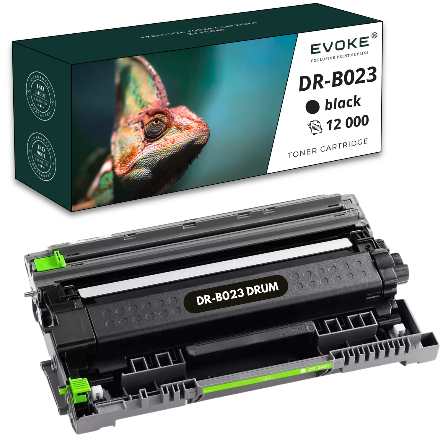 Evoke Compatibele Drum voor Brother Dr-B023 Drb023 Zwart 12000 Pagina's Tonerbenefit Dcp-B7520Dw Hl-B2080Dw Mfc-B7715Dw