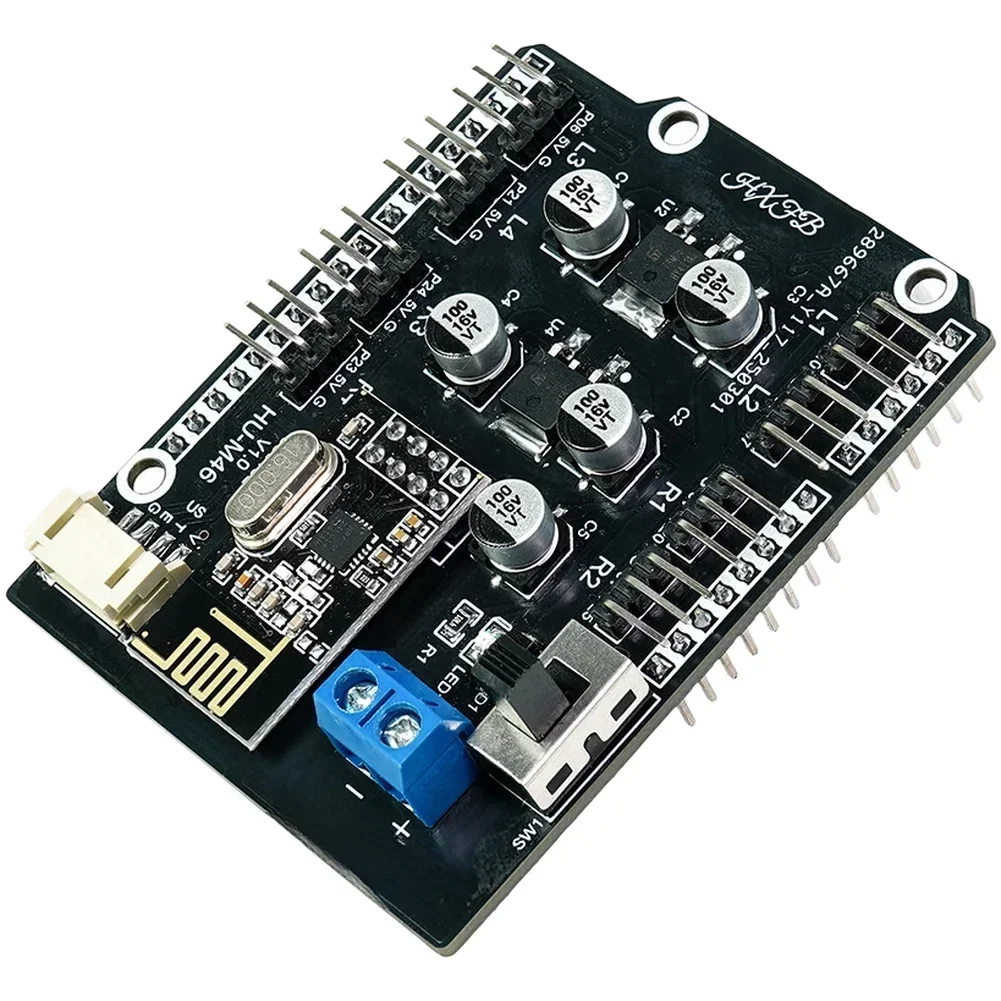 

Motor Expansion Board 8 Channel for PWM Motor Control with 2 4G Wireless Receiver and Sound Wave Module Interface for Robot Arms