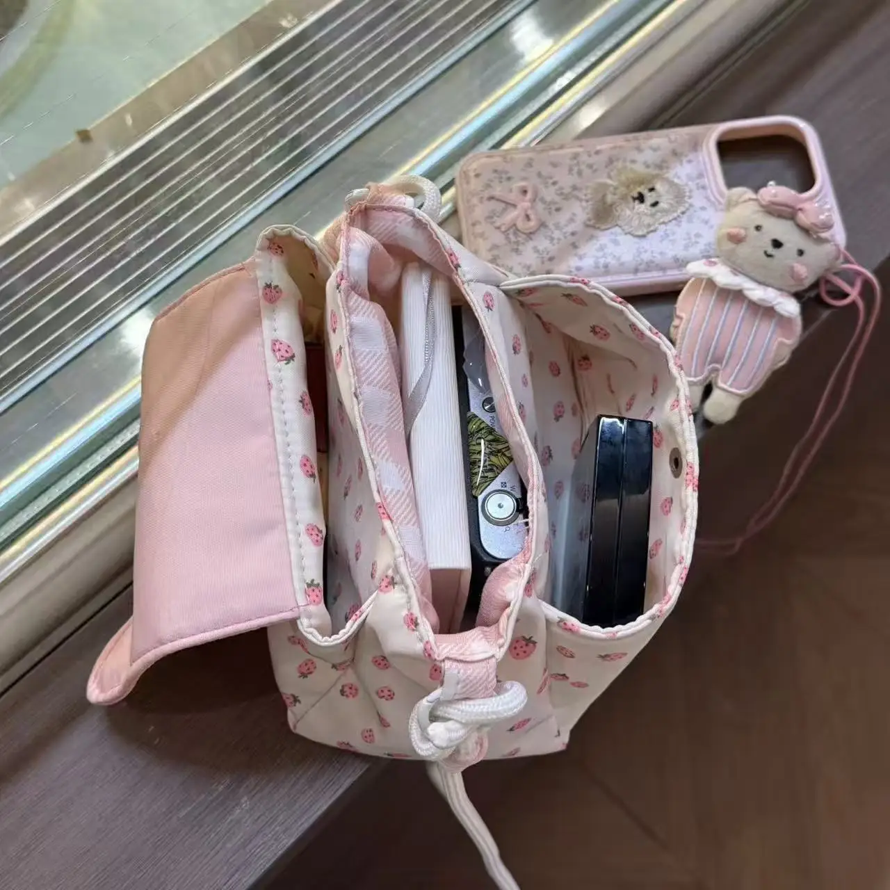 Cute Original Instagram-style Coin Purse Three-layer Small Square Bag Korean-style Delicate Phone Bag CCD Storage Bag Cute Gift