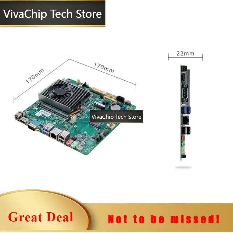 VivaChip TechN100 Mini-ITX Motherboard Intel CPU IPC SBC Embedded Ultra-thin Mainboard With COM LAN DC-12V DDR4 EDP LVDS