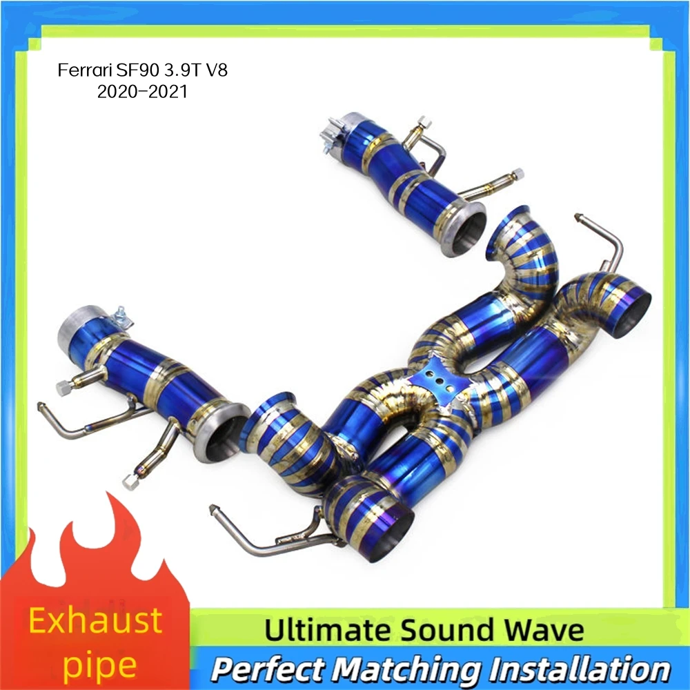 

Titanium Catback Exhaust Pipes Perfect Upgrade for Ferrari SF90 3.9T V8 2020-2021 High-quality Racing Car Exhaust System Muffler
