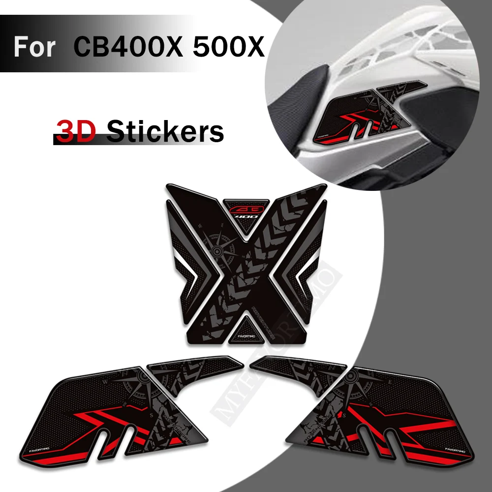 

Fuel Tank Protective Stickers Anti-slip Epoxy resinSticker Gas Tank Decoration Decals ForHonda CB400X CB500X CB 400 500 CB400