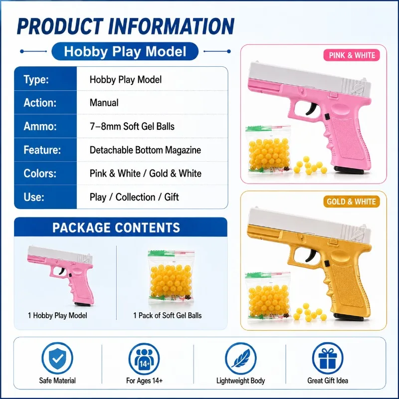 Infrared Assisted Collectible Toy Model for 7-8mm Soft Projectile Outdoor Interactive Entertainment