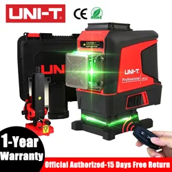 UNI-T 12/16 Lines Laser Level 4D Green 360 Horizontal Vertical Self-Leveling Cross Indoor Outdoor Remote Control Tester LM576LD