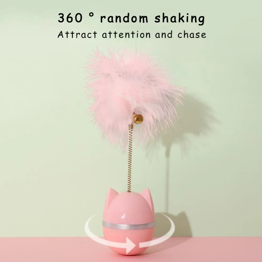 

Игрушка для кошек, долговечное перо, забавные интерактивные товары для домашних животных, Весенняя игрушка для кошек, левый и правый с колокольчиком, искусственная игрушка