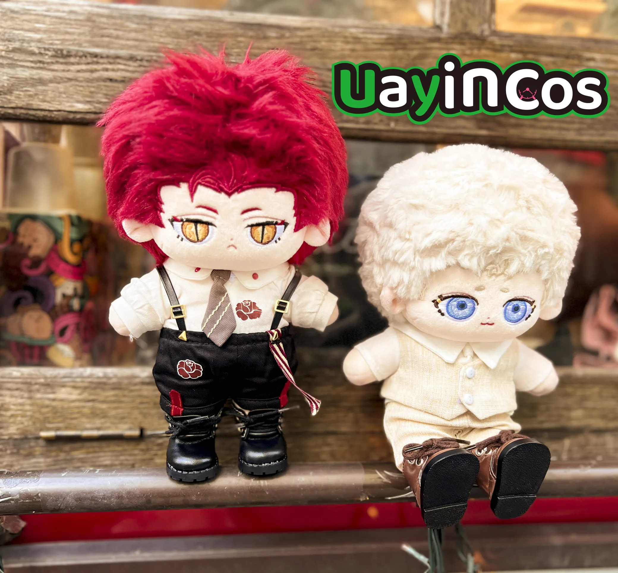 Anime Good Omens Crowley Aziraphale Monster Animal Stuffed Adorable 20cm Plushies Cotton Plush Doll Skeleton Body Toy Kids Gifts