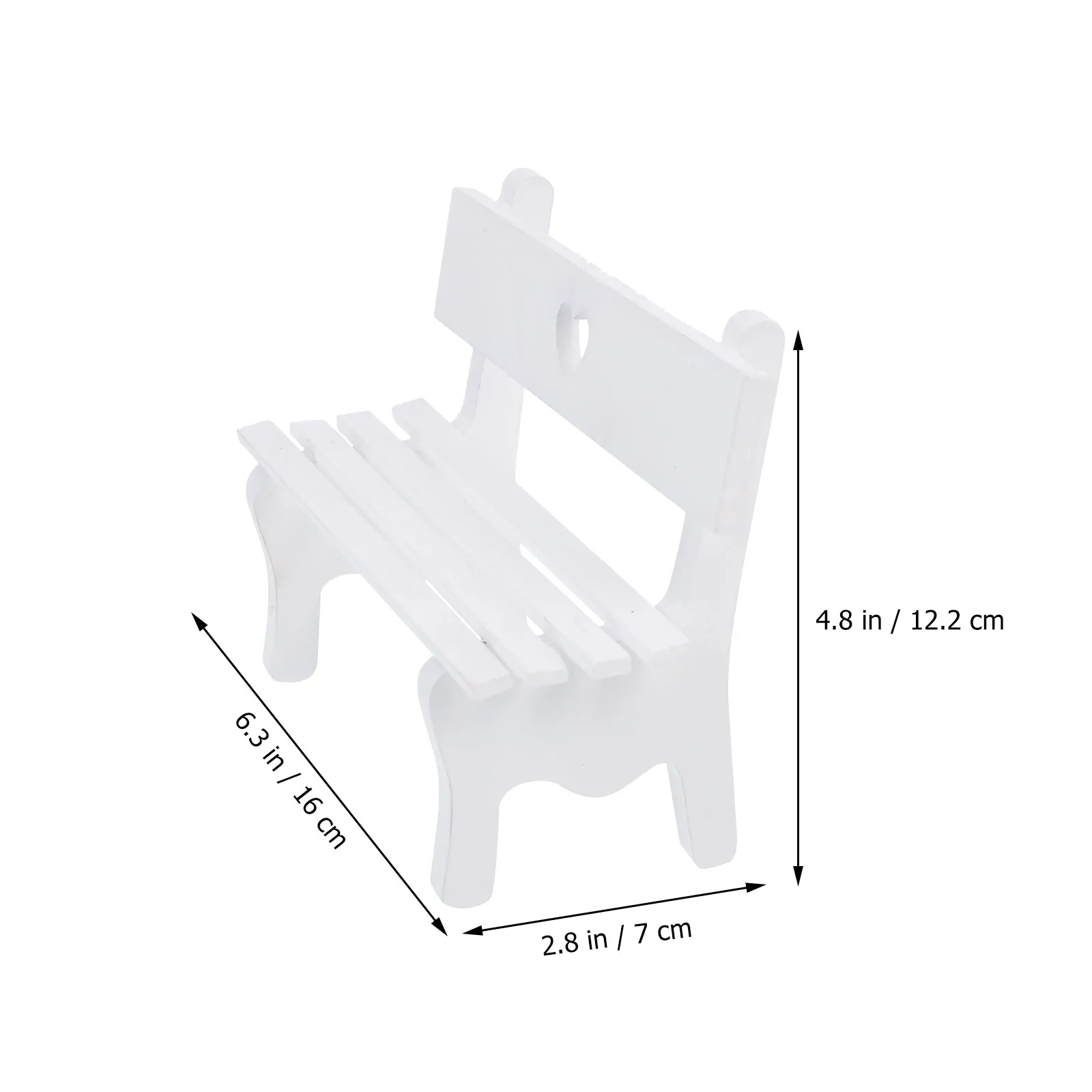 

Wooden Ornament Chair House Decoration Play Decorations Playhouse Bench Miniature Model Furniture