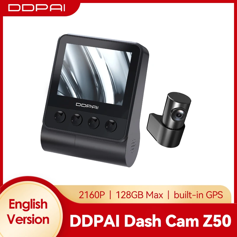 DDPAI Z50 4K 2160P Dash Cam Dual Car Camera Recorder Sony IMX335 HD Video GPS Tracking 360 Rotation Wifi DVR 24H Parking Monitor