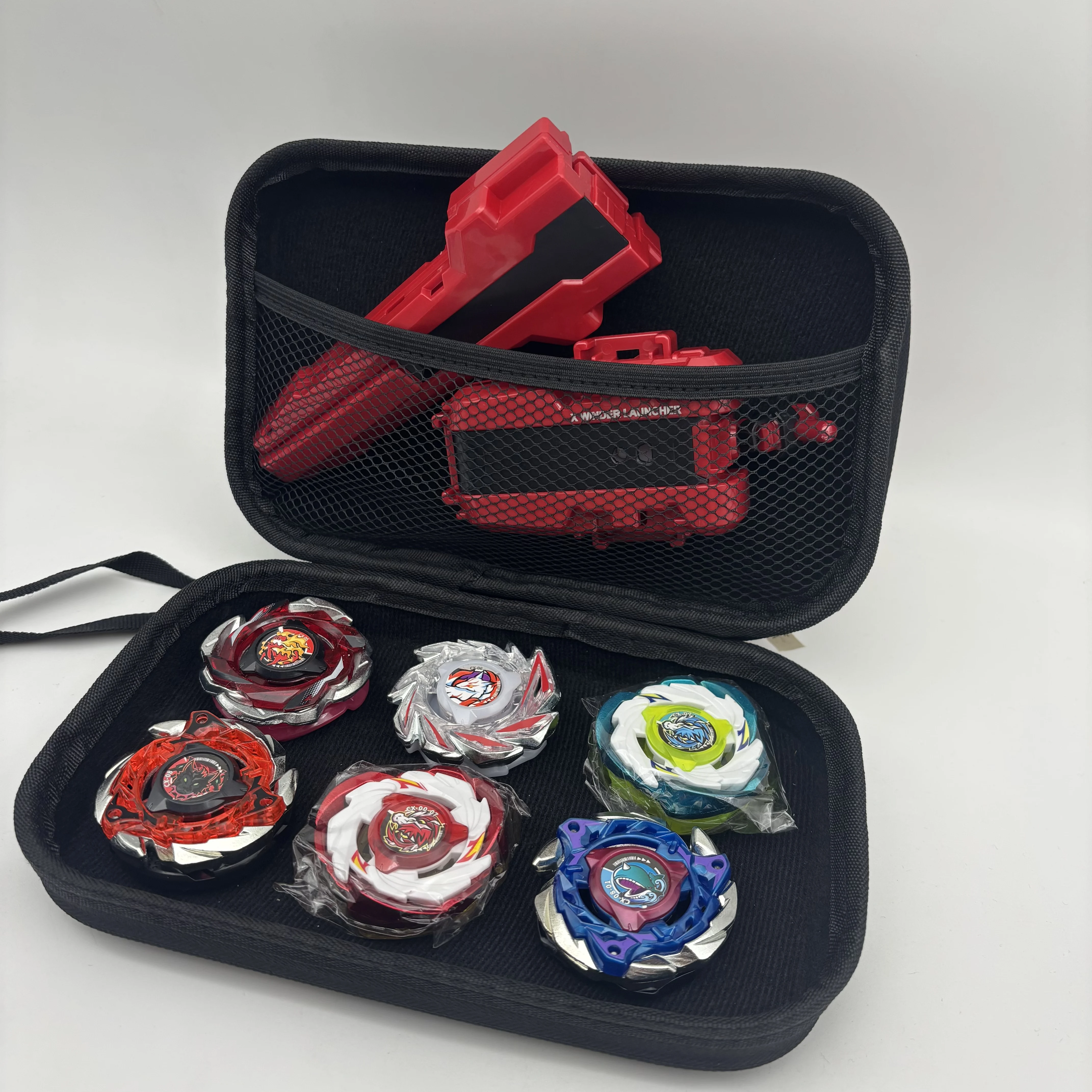 

Набор из 6 гироскопов Alloy Tops Generation Alloy Gyro X Battle Player с пусковыми устройствами и сумкой для хранения